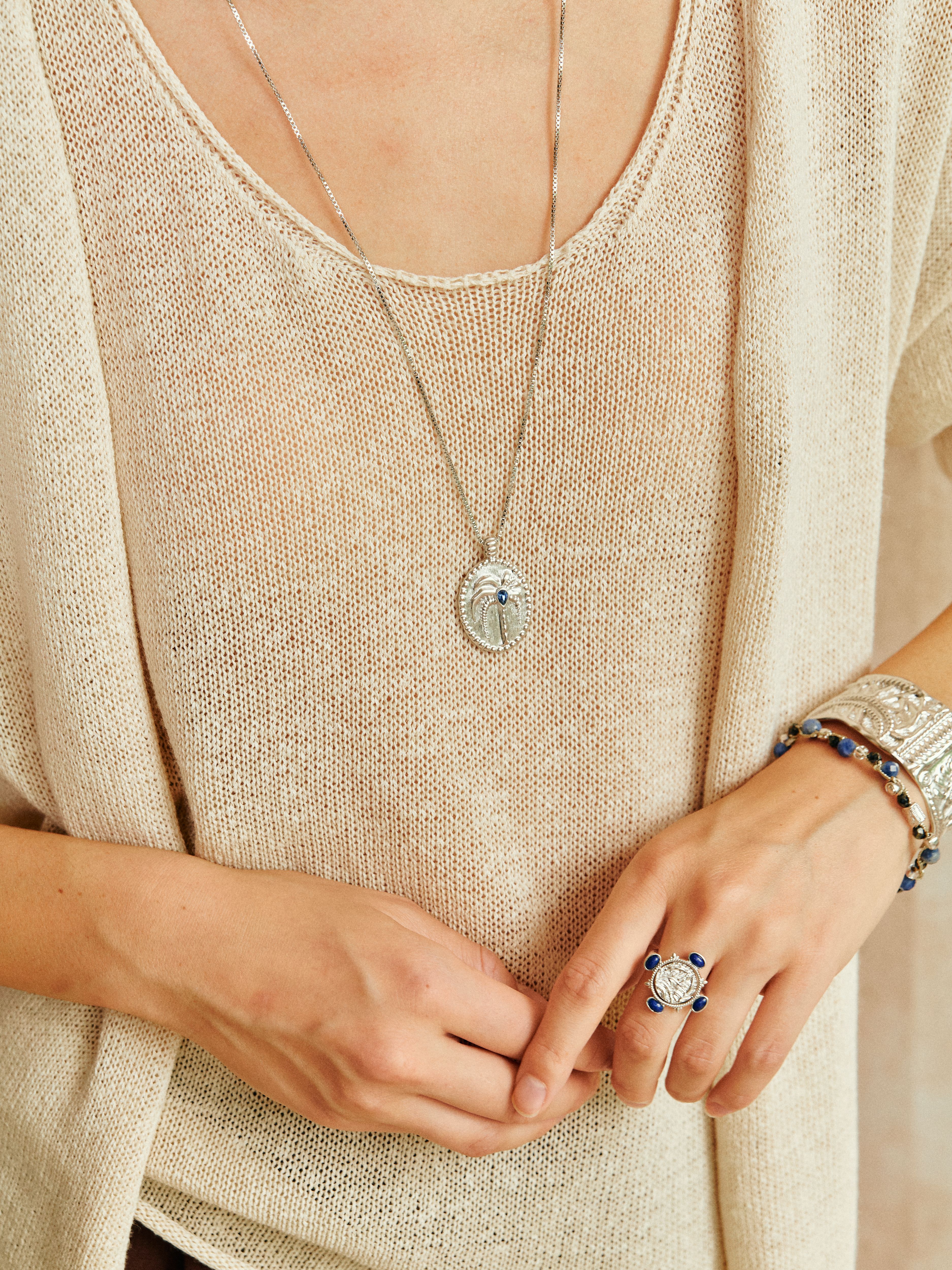 MONSECRET 棕榈珍宝长项链长款项链配饰新款W13