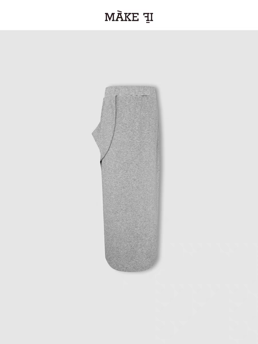 MAKE IF 设计师26新品 天丝羊毛结构长半裙 W13