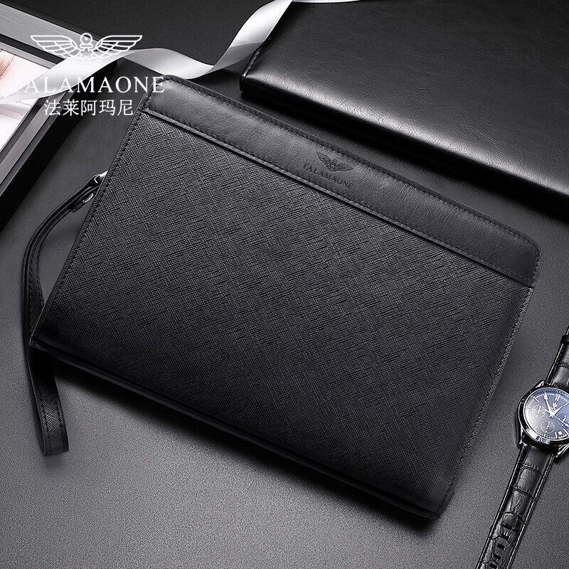 法莱阿玛尼商务手拿包真皮头层牛皮手拎包大容量手抓包手机男士包,基础建材,入户门智能锁,淘宝优惠券,粉丝福利购,淘宝优惠卷