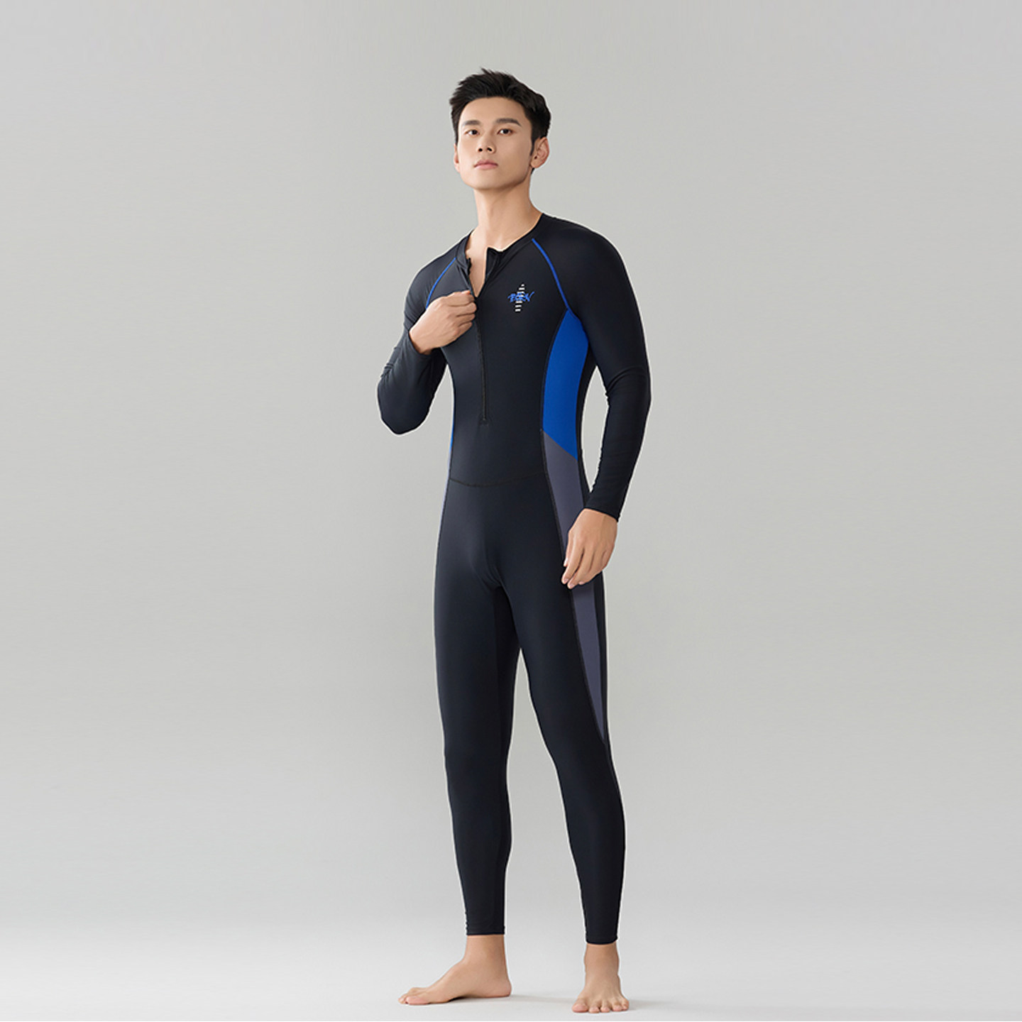 泳衣男连体速干专业浮潜水冲浪服防晒大码长袖长裤水母衣男款套装