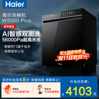 海尔18套双面洗W5000Plus洗碗机