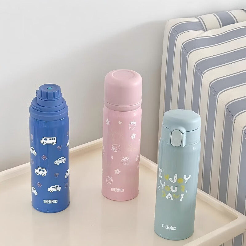 膳魔师双盖儿童卡通保温杯