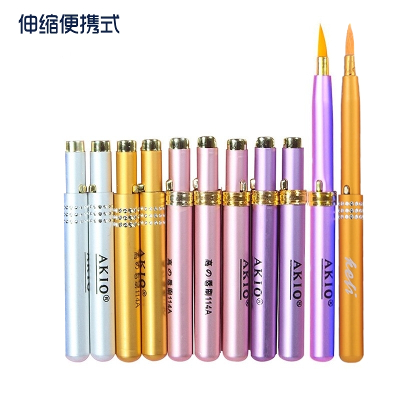 伸缩式口红刷小唇刷便携带盖迷你