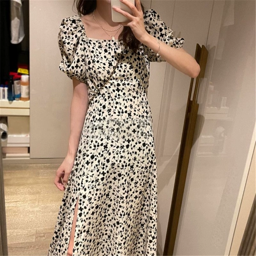 Летнее платье, корсет, длинная юбка, квадратный вырез, в цветочек, французский стиль, коллекция 2022, премиум класс