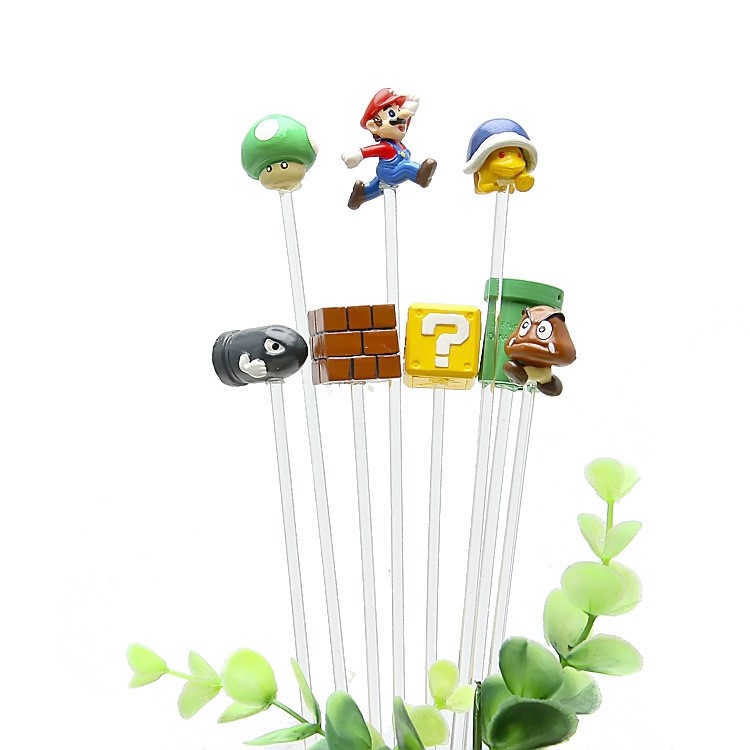 日式杂货造景马里奥公仔桌面摆件