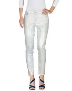 轻奢欧货M家女牛仔小脚裤白色时尚亮片春秋新款修身显瘦九分铅笔