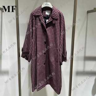 格子 专柜正品 风衣 外套中长款 16800 MF玛菲 A1EG4002F 2024年冬季