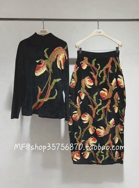 ZCY朱崇恽2026春专柜正品 天鹅绒廓形套头针织衫C1GB1747M 3480