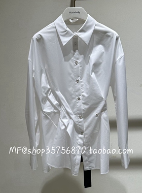 ZCY朱崇恽2025冬专柜正品 棉 翻领 褶皱 长袖上衣C1FZ43419 3680