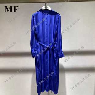 A1EG30026原4680 大牌2024秋 MF秋连衣裙 玛菲裙子桑蚕丝褶皱肌理