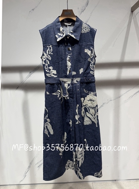 MF玛菲2025夏季专柜正品 无袖 翻领  牛仔连衣裙A1FZ25586 3980
