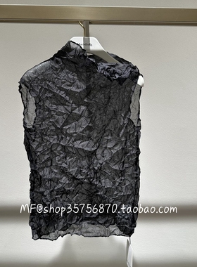 MF玛菲2026春季专柜正品 聚酯纤维 褶皱 微透上衣A1GB14971 1080