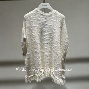 ZCY朱崇恽2025秋款 C1FZ3738M 绵羊毛 流苏针织衫 3480 圆领 正品