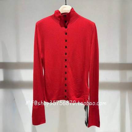 ZCY朱崇恽2025春专柜正品 绵羊毛 薄款 修身针织衫上衣C1FZ1800M