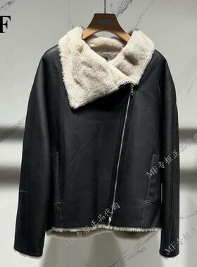 MF玛菲~2024冬专柜正品 绵羊皮革 拉链 皮衣外套A1EG4780P 14800
