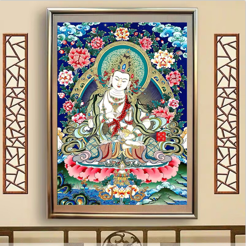 钻石画满钻新款金刚萨锤唐卡玄关书房手工点贴钻十字绣钻石秀全钻