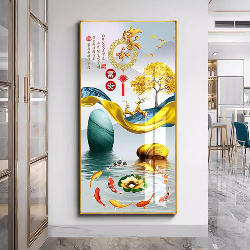 入户玄关钻石画2024新款客厅走廊过道点钻十字绣满钻家和富贵竖版,居家布艺,十字绣套件,淘宝优惠券,粉丝福利购,淘宝优惠卷