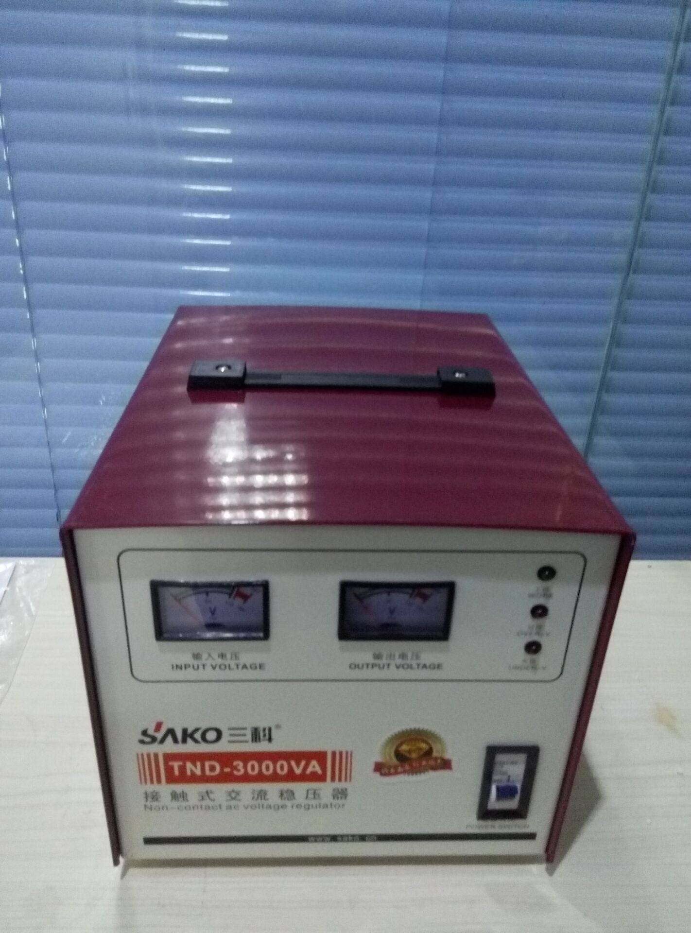 三科交流接触式稳压器3000w/tnd-3000va冰箱电视电脑家用稳压电源