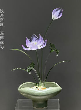 手工琉璃花桌面玄关摆件新房