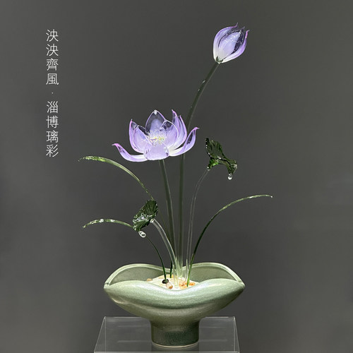 手工琉璃花桌面玄关摆件新房