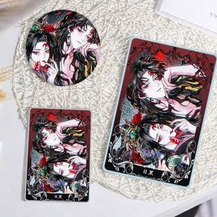 鬼灭之刃日黑流沙麻将咕卡吧唧徽章摆件立牌学生咕卡砖