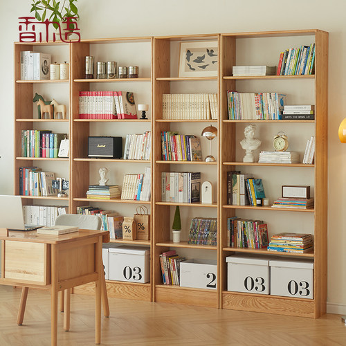 香木语北美橡木日式组合书柜