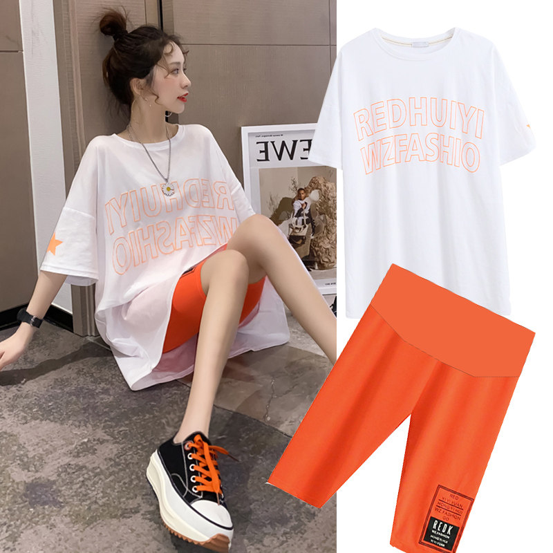 MATERNITY SUMMER SUITS SUMMER FASHION MODELS NEW SUMMER INTERNET CELEBRITY SHORTS SUMMER TOPS WOMENS SUMMER SPORTS TWO-PIECE SET