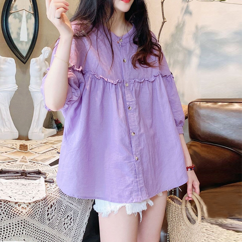 MATERNITY TOPS BLOUSES CHIFFON ROMPERS LOOSE SHORT SLEEVES SUMMER THIN STYLES CASUAL SUMMER DRESSES