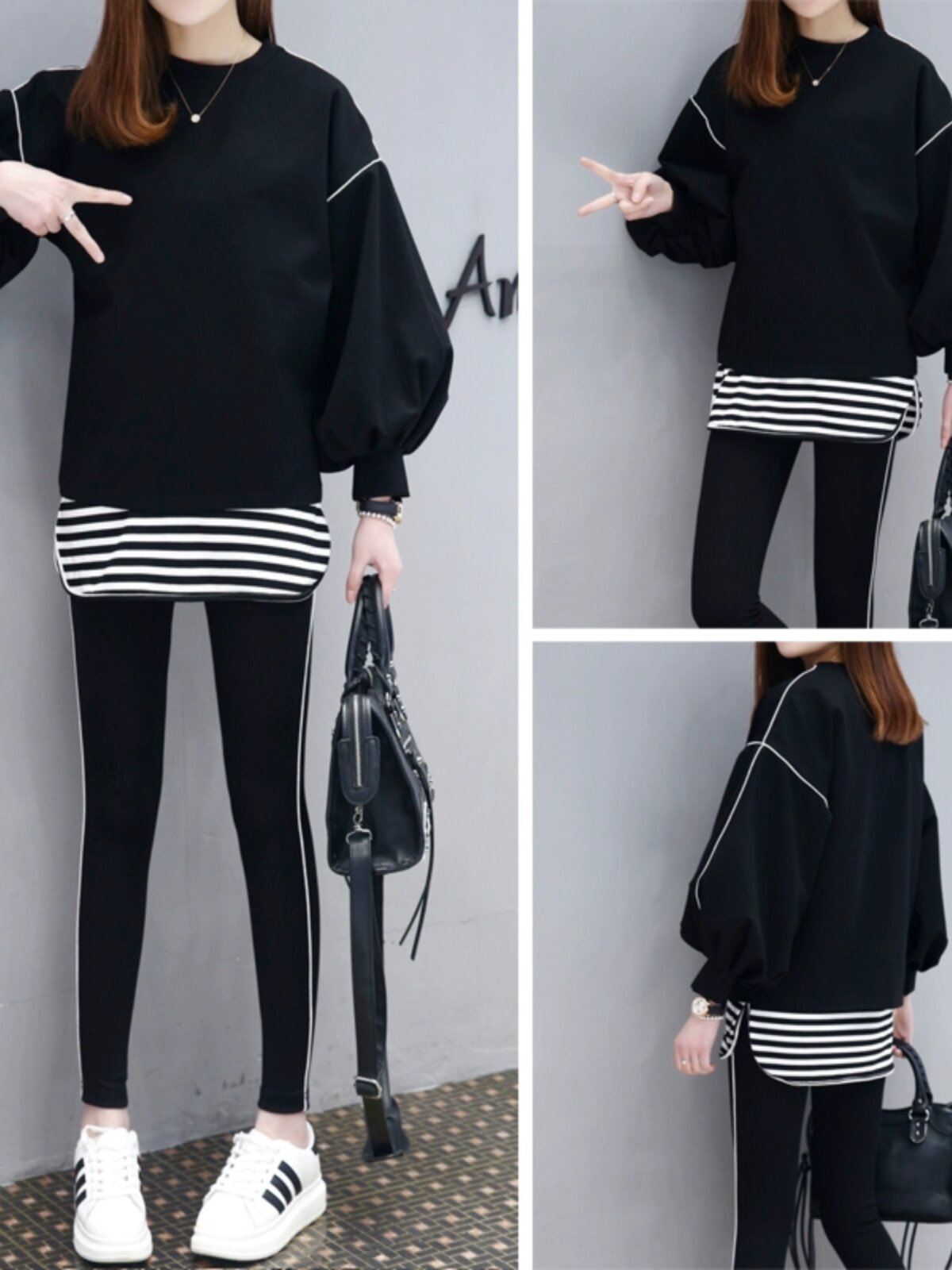 MATERNITY AUTUMN SUIT FASHION 2024 NEW GOING OUT TIDE MOM INTERNET CELEBRITY FOREIGN SPORTSWEAR SPRING AND AUTUMN TWO-PIECE SET