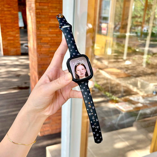 康康的原创碎花韩女硅胶适用iwatch11se苹果手表applewatch10表带