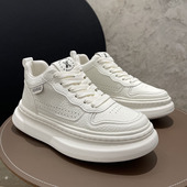 潮流加绒运动休闲男鞋 极简小白鞋 增高保暖男士 老爹鞋 2025冬季 新款