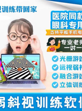 弱视训练远视弱视斜视散光精细视觉刺激立体融合视电脑游戏软件