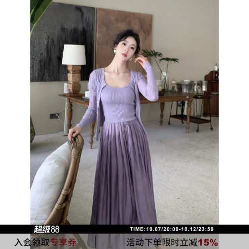 SYT自制大摆飘逸法式褶皱半身裙