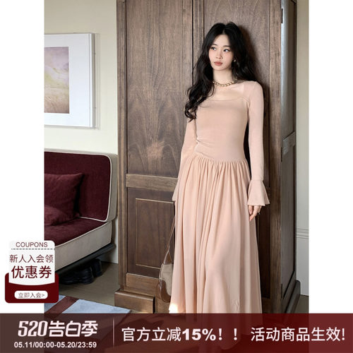 SYT自制垂感超好修身方领连衣裙