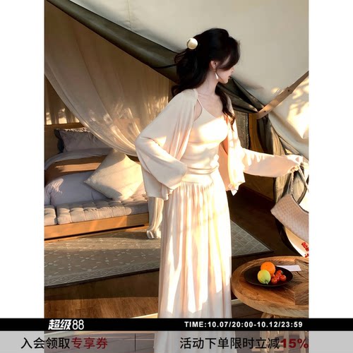 SYT自制100天丝慵懒针织裙套装