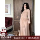 连衣裙女新款 方领喇叭袖 SYT自制垂感超好修身 大摆型长裙 方溯