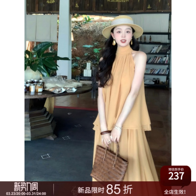 SYT自制仙气飘飘慵懒雪纺套装裙