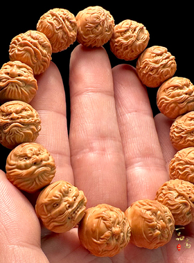 钟馗百态猴头手串男款盘玩原籽雕刻男士高端文玩核桃精品橄榄核雕