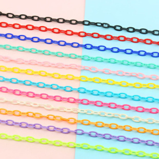 DIY饰品配件 8mm亚克力彩色链条塑料链子闭口每条长度40cm
