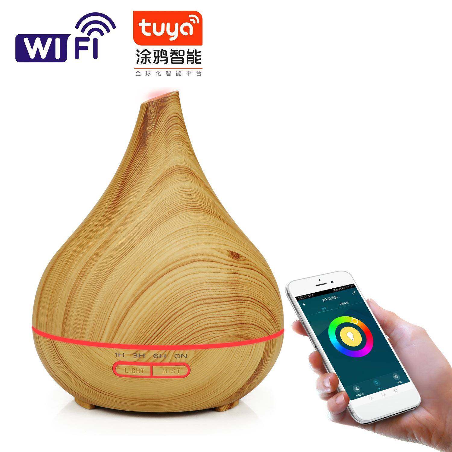 家用香薰净化器 智能WIFI香薰机 400ml空气超声波加湿器厂家