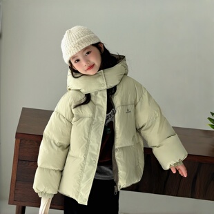 2025冬新款男女童羽绒服三防保暖加厚90白鸭绒童装双两面穿短外套