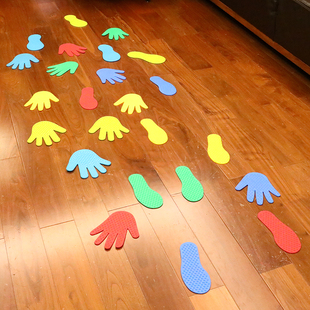 手印脚印体能教具儿童感统触觉训练器材家用幼儿手眼协调游戏玩具