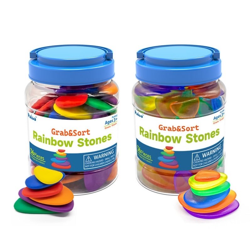 柏果罐装早教教具彩色鹅卵石透明鹅卵石系列蒙特梭利幼儿园罐装,玩具/童车/益智/积木/模型,早教教具/早教套装,淘宝优惠券,粉丝福利购,淘宝优惠卷