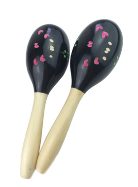 精品 黑色刻花沙球早教儿童舞蹈奥尔夫乐器音乐教具木制沙锤砂球