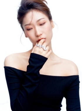 UNI优霓莲花旋转指间戒指高级感百搭素圈轻奢个性指环