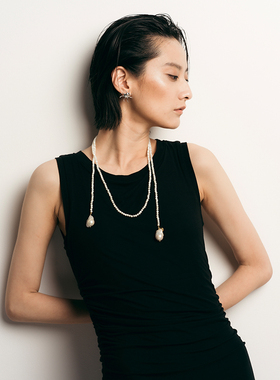 UNI优霓2024新款海螺珍珠自由项链长链高级小众原创设计