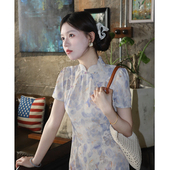 年轻优雅少女国风绝美小个子素雅 夏季 夏蝶新中式 改良旗袍2026新款