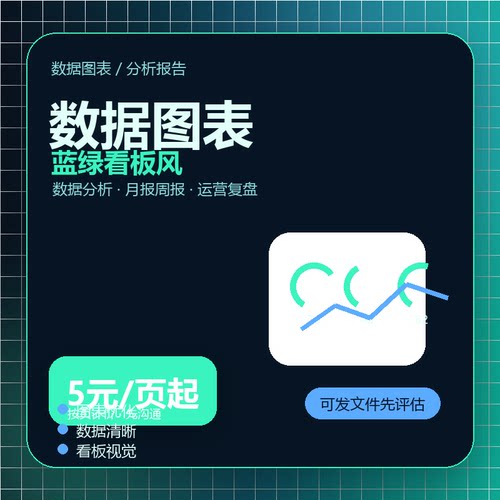 数据图表PPT排版美化 分析报告运营复盘 幻灯片设计服务