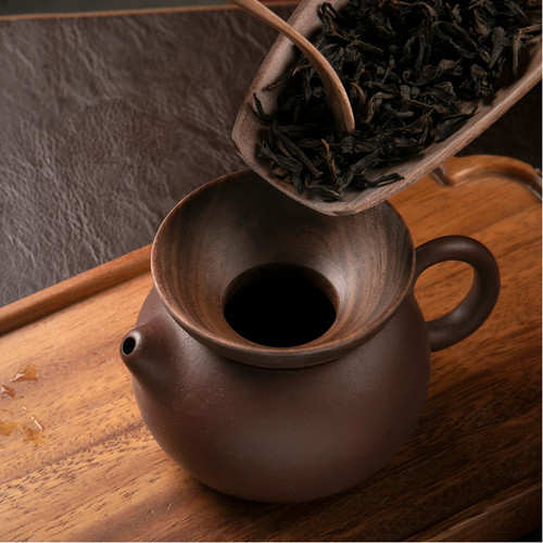 实木投茶器茶漏整木投茶器漏斗茶叶导茶入壶取茶器茶簸箕茶道零配 - 封面