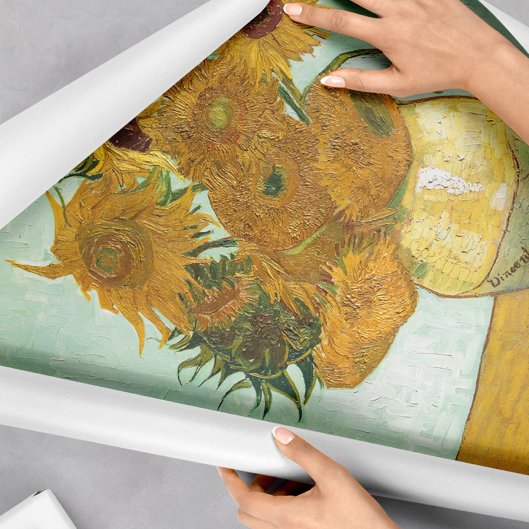 고급 맞춤형 반 고흐 유명한 그림 시리즈 유화 포장지 크리 에이 티브 선물 선물 인상파 손으로 포장 한 책 표지 용지